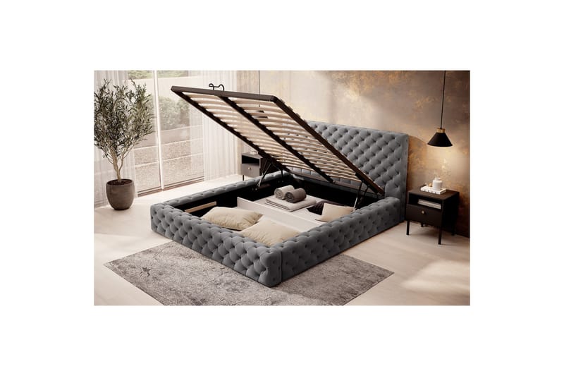 Princce Sengeramme 160x200 cm - Sort-hvid - Møbler - Senge - Sengeramme & sengestel