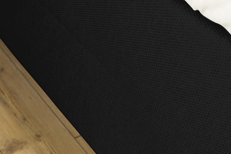 Princess Sengepakke – Kontinentalseng 120x200 cm i Stof med Topmadras med Fasthedsgrad Medium - Sort - Møbler - Senge - Enkeltsenge