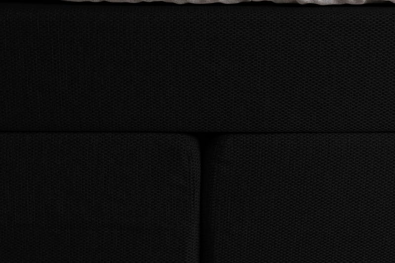 Princess Sengepakke – Kontinentalseng 160x200 cm i Stof med Sengegavl + Topmadras med Fasthedsgrad Medium - Sort - Møbler - Senge - Kontinentalsenge