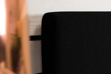Princess Sengepakke – Kontinentalseng 160x200 cm i Stof med Sengegavl + Topmadras med Fasthedsgrad Medium - Sort - Møbler - Senge - Kontinentalsenge