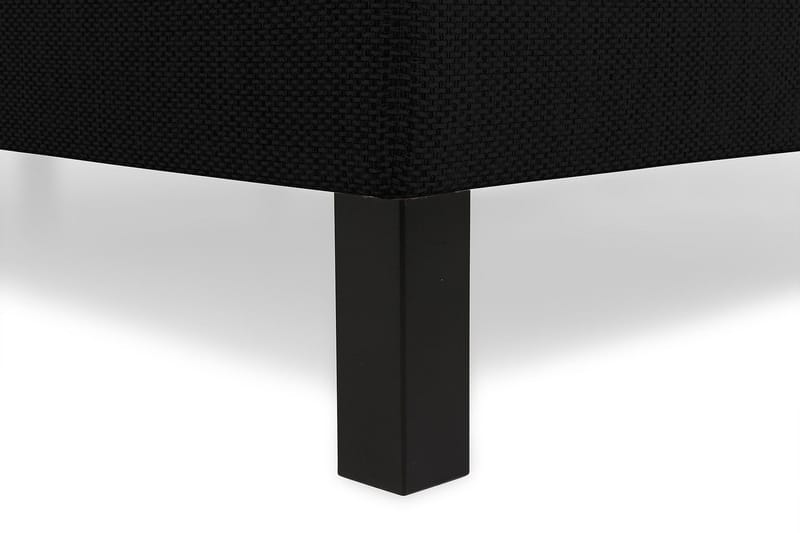 Princess Sengepakke – Kontinentalseng 160x200 cm i Stof med Sengegavl + Topmadras med Fasthedsgrad Medium - Sort - Møbler - Senge - Kontinentalsenge