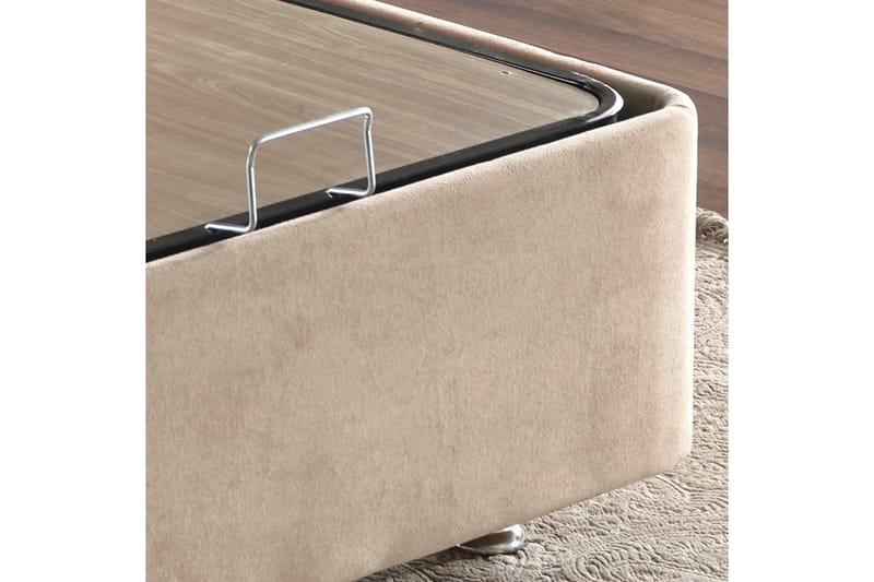 Reghum Kontinentalseng 100x200 cm - Lysebrun - Møbler - Senge - Komplet sengepakke