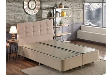 Reghum Sengeramme med Sengegavl 160x200 cm - Lysebrun - Møbler - Senge - Sengeramme & sengestel