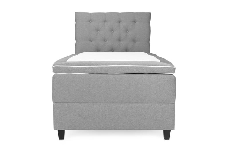 Royal Box Bed Komplet Sengepakke 90x200 - Lysegrå - Møbler - Senge - Boxmadras & boxseng