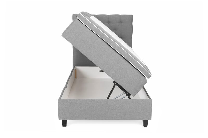 Royal Box Bed Komplet Sengepakke 90x200 - Lysegrå - Møbler - Senge - Boxmadras & boxseng