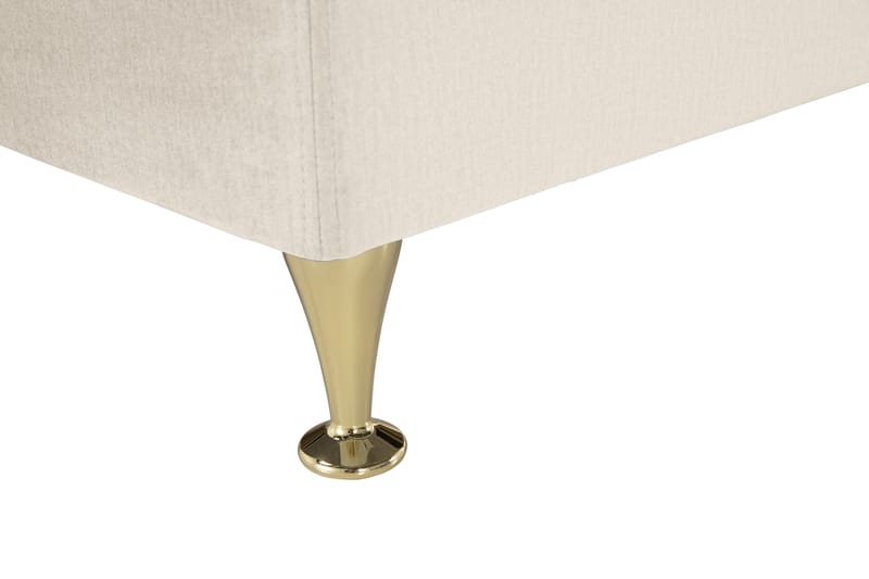 Royal Velvet komplet sengepakke 160x200 cm - Beige med lave guldben - Møbler - Senge - Komplet sengepakke