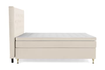 Royal Velvet komplet sengepakke 160x200 cm - Beige med lave guldben - Møbler - Senge - Komplet sengepakke