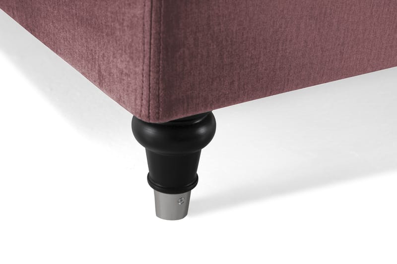 Royal Velvet komplet sengepakke 160x200 cm - Rosa med drejede ben - Møbler - Senge - Komplet sengepakke