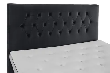 Royal Velvet komplet sengepakke 180x200 cm - Sort med drejede ben - Møbler - Senge - Komplet sengepakke