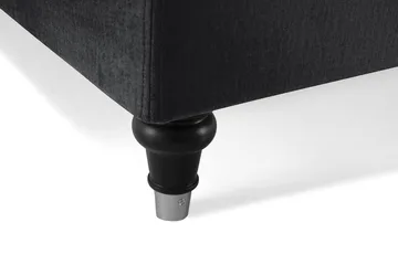 Royal Velvet komplet sengepakke 180x200 cm - Sort med drejede ben - Møbler - Senge - Komplet sengepakke