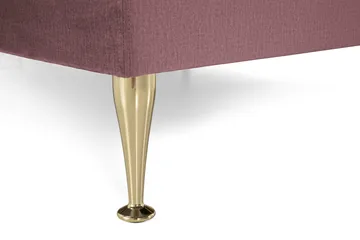 Royal Velvet Komplett Sengpakke 160x200 cm - Lyserød med Høje Guldben - Møbler - Senge - Komplet sengepakke