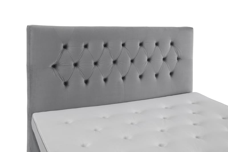 Royal Velvet kontinentalseng 180x200 cm - Lysegrå med lave drejede ben - Møbler - Senge - Komplet sengepakke