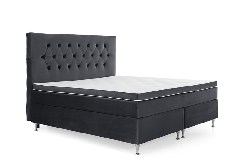 Royal Velvet Kontinentalseng 180x200 cm - sort - Møbler - Senge - Komplet sengepakke