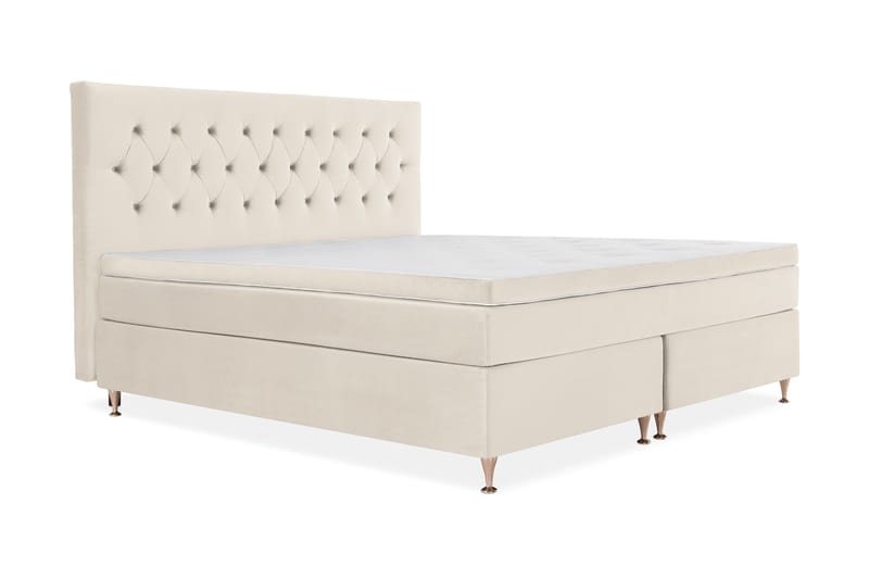 Royal Velvet kontinentalseng 210x210 cm - Beige - Møbler - Senge - Komplet sengepakke