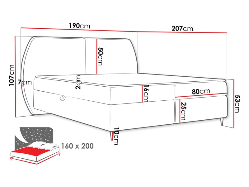 Rynricon Sengesæt Kontinentalseng 160x200 cm - Gul - Møbler - Senge - Komplet sengepakke