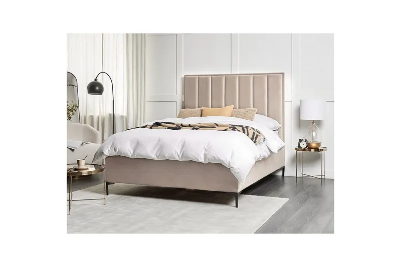 Sängram Beige 160x200 - Møbler - Senge - Seng med opbevaring