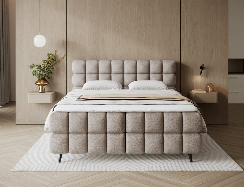 Sabeno sengepakke Bubblig kontinentalseng med opbevaring 140x200 cm - sort - Møbler - Senge - Kontinentalsenge