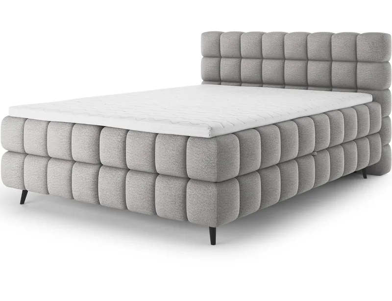 Sabeno sengepakke Bubblig kontinentalseng med opbevaring 140x200 cm, sort