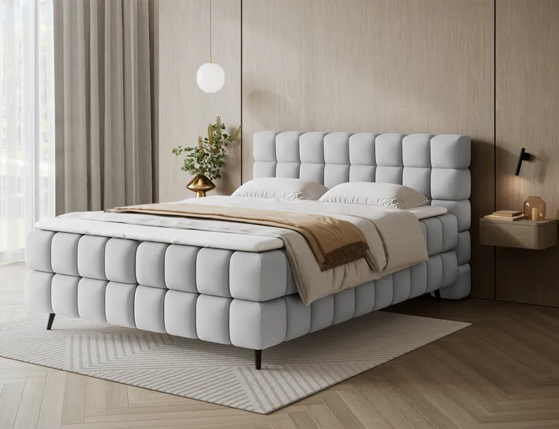 Sabeno sengepakke Bubblig kontinentalseng med opbevaring 140x200 cm - Tonall 03 - Møbler - Senge - Kontinentalsenge