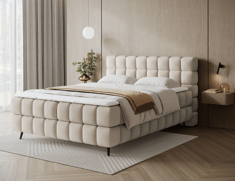 Sabeno sengepakke Bubblig kontinentalseng med opbevaring 180x200 cm - Calmora 18 - Møbler - Senge - Kontinentalsenge