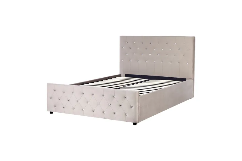 Saleux Sengeramme 140x200 cm - Taupe - Møbler - Senge - Sengeramme & sengestel