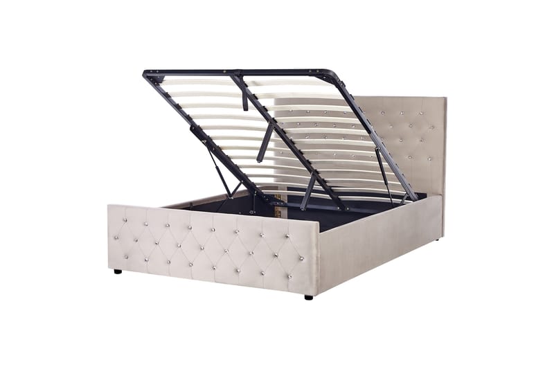 Saleux Sengeramme 140x200 cm - Taupe - Møbler - Senge - Sengeramme & sengestel