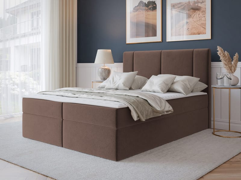 Salricus Kontinentalseng 140x200 cm med Opbevaring - Møbler - Senge - Kontinentalsenge