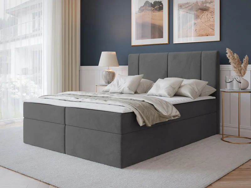 Salricus Kontinentalseng 160x200 cm med Opbevaring - Møbler - Senge - Kontinentalsenge