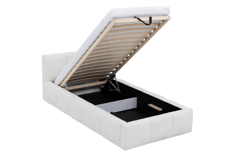 Salvenor Sengeramme med Opbevaring 90x200 cm - Beige - Møbler - Senge - Sengeramme & sengestel