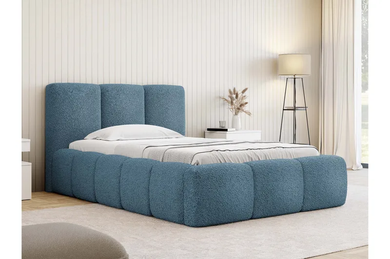 Salvenor Sengeramme med Opbevaring 90x200 cm - Blå - Møbler - Senge - Sengeramme & sengestel