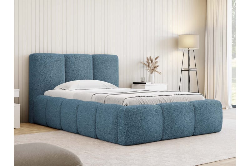 Salvenor Sengeramme med Opbevaring 90x200 cm - Blå - Møbler - Senge - Sengeramme & sengestel