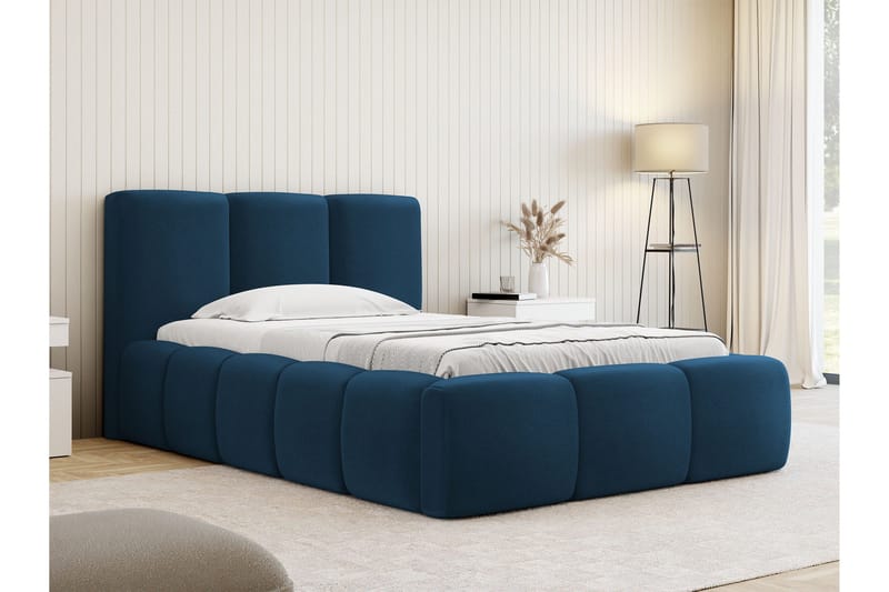 Salvenor Sengeramme med Opbevaring 90x200 cm - Blå - Møbler - Senge - Sengeramme & sengestel