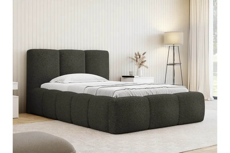 Salvenor Sengeramme med Opbevaring 90x200 cm - Grå - Møbler - Senge - Sengeramme & sengestel