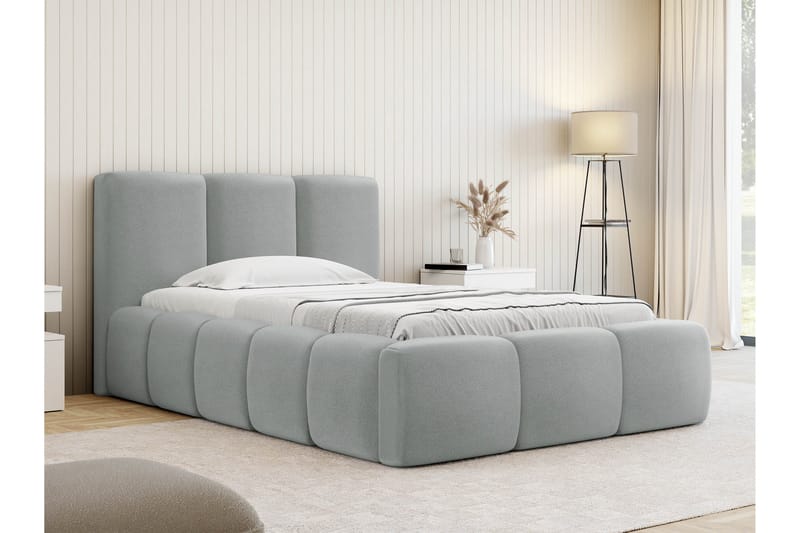 Salvenor Sengeramme med Opbevaring 90x200 cm - Grå - Møbler - Senge - Sengeramme & sengestel