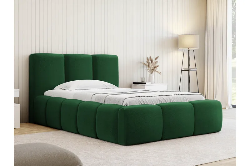 Salvenor Sengeramme med Opbevaring 90x200 cm - Grøn - Møbler - Senge - Sengeramme & sengestel