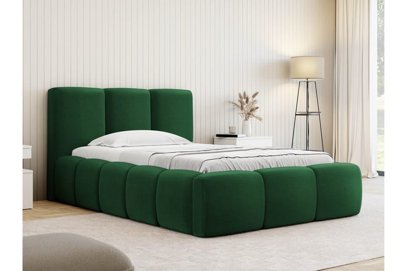 Salvenor Sengeramme med Opbevaring 90x200 cm - Grøn - Møbler - Senge - Sengeramme & sengestel