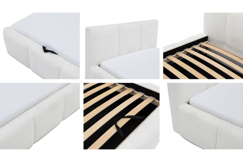 Salvenor Sengeramme med Opbevaring 90x200 cm - Rosa - Møbler - Senge - Sengeramme & sengestel