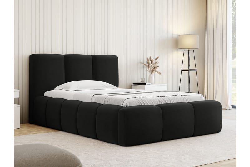 Salvenor Sengeramme med Opbevaring 90x200 cm - Sort - Møbler - Senge - Sengeramme & sengestel