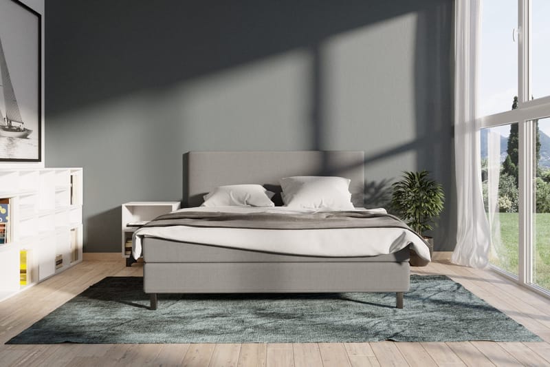 Select No 1 Komplet Sengepakke 140x200 - Lysegrå/Sort - Møbler - Senge - Komplet sengepakke