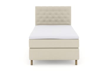Dybt tuftet Sengegavl 120 cm - Beige