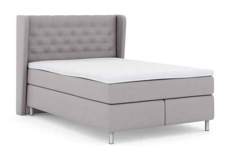 Select No 3 Komplet Sengepakke 140x200 Fast/Medium - Lysegrå/Metal - Møbler - Senge - Komplet sengepakke