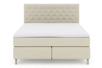 Dybt tuftet Sengegavl 180 cm - Beige