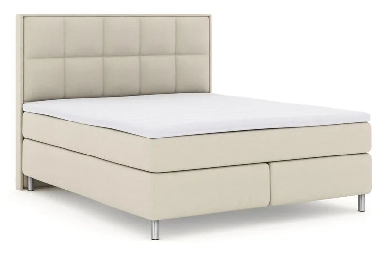 Select No 3 Komplet Sengepakke 180x200 Fast/Medium - Beige/Metal - Møbler - Senge - Komplet sengepakke