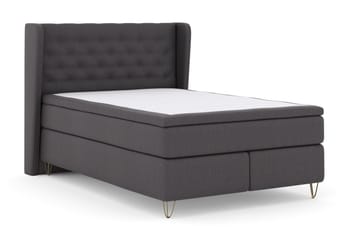 Select No 4 Komplet Sengepakke 140x200 Fast - Mørkegrå/Metal V-form - Møbler - Senge - Komplet sengepakke