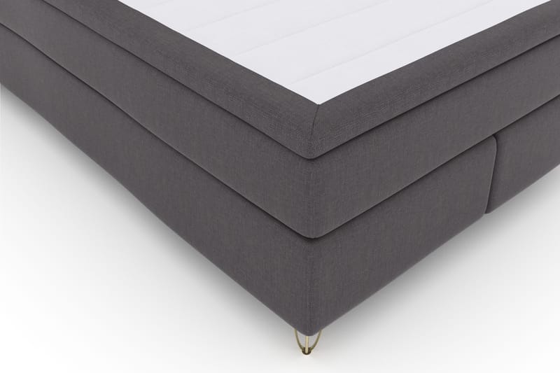 Select No 4 Komplet Sengepakke 140x200 Fast - Mørkegrå/Metal V-form - Møbler - Senge - Komplet sengepakke