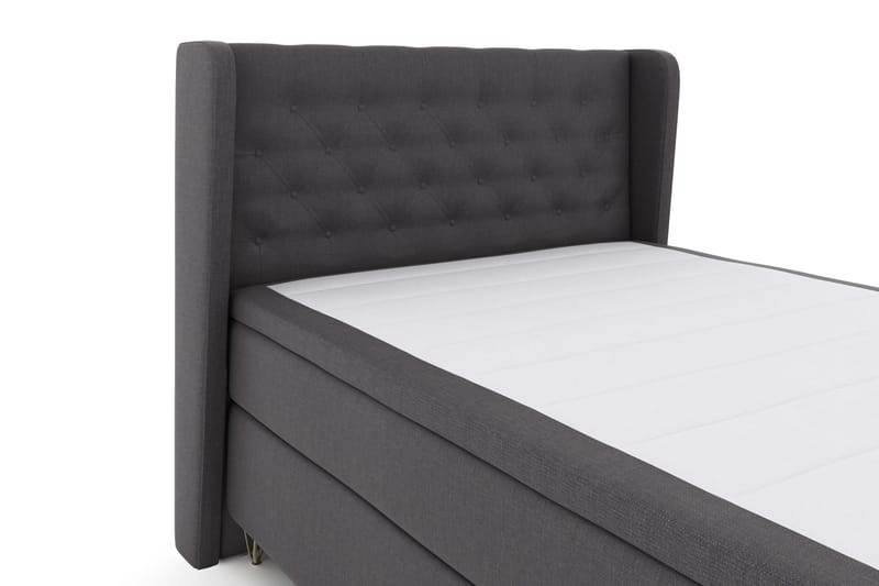 Select No 4 Komplet Sengepakke 140x200 Fast - Mørkegrå/Metal V-form - Møbler - Senge - Komplet sengepakke