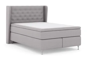 Select No 4 Komplet Sengepakke 140x200 Fast/Medium - Lysegrå/Sølv - Møbler - Senge - Komplet sengepakke