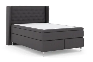 Select No 4 Komplet Sengepakke 140x200 Fast/Medium - Mørkegrå/Sølv - Møbler - Senge - Komplet sengepakke
