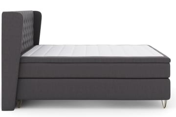Select No 4 Komplet Sengepakke 160x200 Fast/Medium - Mørkegrå/Metal V-form - Møbler - Senge - Komplet sengepakke