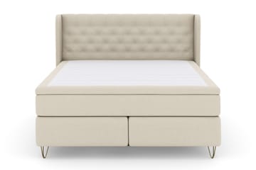 Select No 4 Komplet Sengepakke 180x200 Fast - Beige/Metal V-form - Møbler - Senge - Komplet sengepakke